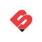 Letter sb simple geometric pencil design logo s