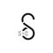 Letter sc simple geometric loop line design symbol logo vector