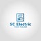 Letter SCE Electric Vector logo design template