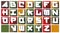 Letter set abc font, alphabet - colorful bold letters