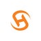 Letter sh circle rotate movement design logo vector