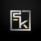 Letter SK modern logo icon monogram design. Outstanding professional elegant trendy based alphabet. Vector graphic template