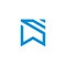letter sw stripes arrow simple geometric logo vector