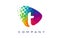 Letter T Colourful Rainbow Logo Design.
