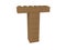 Letter T concept built from toy wood bricks
