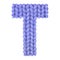 Letter T english alphabet, color dark blue