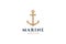 Letter T monogram, Anchor logotype. Logo of yacht club, maritime emblem