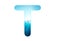 Letter T of water alphabet, aqua concept fresh water a to z, 1 to 0