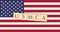 Letter Tiles USMCA On US Flag, 3d illustration