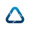 A Letter Trinity triangle Icon Vector Logo Template