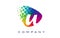 Letter U Colourful Rainbow Logo Design.