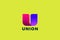 Letter U Logo Ribbon Design vector template. Monogram Logotype concept icon
