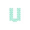 Letter u technology icon. Universal technology logo. Vector tech icon