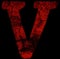 letter v font in grunge horror style with cracked texture