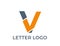 Letter v logo design. alphabet creative logotype. typography isolated vector image