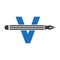 Letter V with Pencil Logo Design Concept for Art Designer Logotype Architects Logo Vector Template