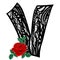 Letter V and Rose, beauty and fashion logo