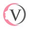 Letter V Spa And Beauty Logo Template. Beauty Woman Logo Used For Icon, Brand, Identity, Spa, Feminine Symbol