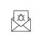 letter virus icon. Element of data security icon for mobile concept and web apps. Thin line letter virus icon can be used for web
