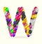 Letter W Balloons variety of colors logo vector design template