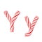 Letter Y Mint Candy Cane Alphabet Collection Striped in Red Christmas Colour . 3d Rendering