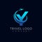 Letter Y tour and travel logo design vector