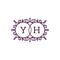 Letter YH logo Floral Swirl Logos design