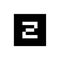 Letter Z Logo Icon, Combined With Black Square Shape