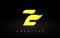 Letter Z logo with Yellow Colors and Wing Design Vector