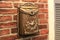 Letterbox, Mailbox. Beautiful vintage mailbox on a vintage brick wall