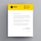 Letterhead design template and mockup minimalist style vector -
