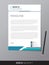 Letterhead design template and mockup minimalist style vector. D