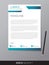 Letterhead design template and mockup minimalist style vector. D