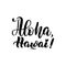 Lettering aloha Hawai