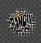 Lettering Bang Gold sparkle comic text