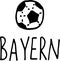 And lettering Bayern. Germany city with its association
