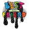 Lettering Best friend forever with abstract pattern