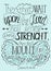 Lettering Bible Trust in the Lord will renew their strength...