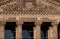 Lettering `DEM DEUTSCHEN VOLKE` the German people on the Bundestag building in Berlin