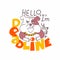 Lettering with dog - Hello, Im your deadline