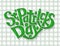 Lettering hand draw greeting card for St. Patricks Day,