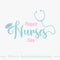 Lettering Happy Nurses Day for International Nurses Day background