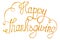 Lettering happy thaksgiving tinsels