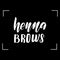 Lettering henna brows