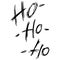 Lettering ho-ho-ho. inscription `ho-ho-ho`