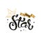 lettering illustration of `Super Star` text