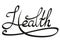 Lettering with the inscription Health.