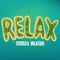 Lettering of islands to form the word relax