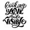 Lettering for the kitchen - cooking is love