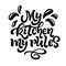 Lettering for the kitchen - my kitchen my rules